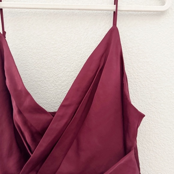 Significant Other Elsie Dress Wine Burgundy Slip Satin Formal Event Prom 10 NWT - Picture 8 of 13